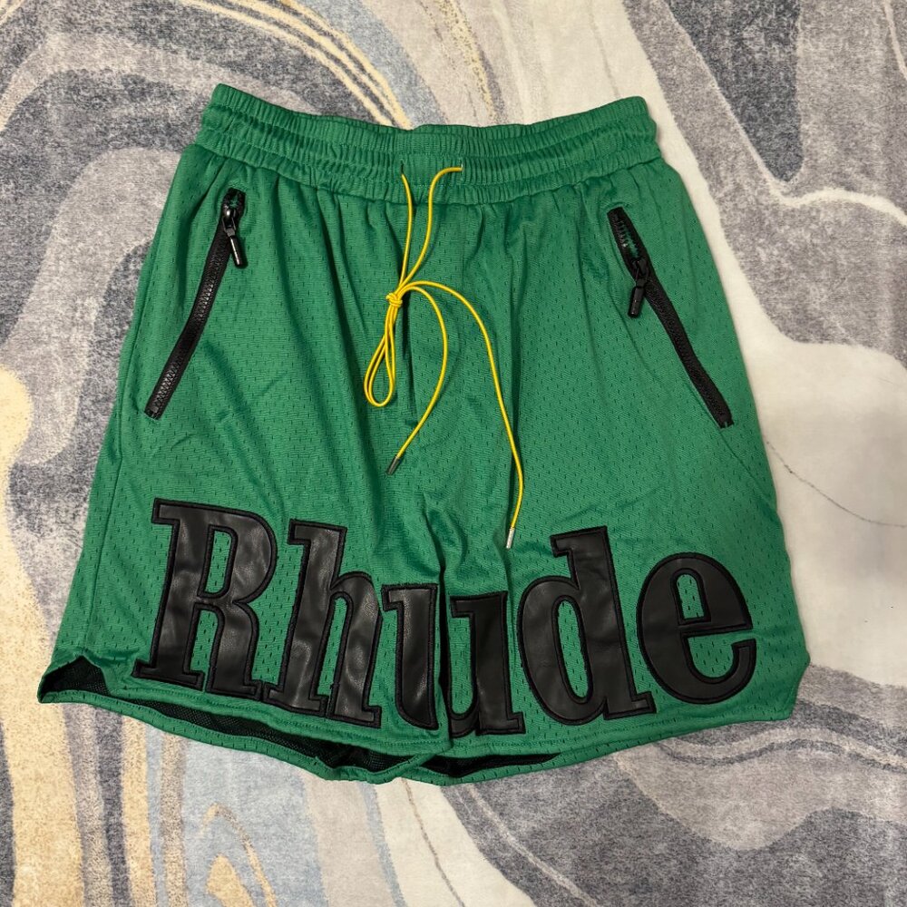 Rhude Green Mesh Shorts Mens Size Large